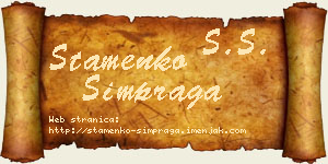Stamenko Šimpraga vizit kartica
